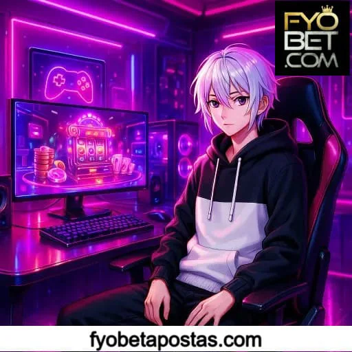 Imagem ilustrativa mostrando a plataforma FYOBET com variedade de jogos online e provedores populares.